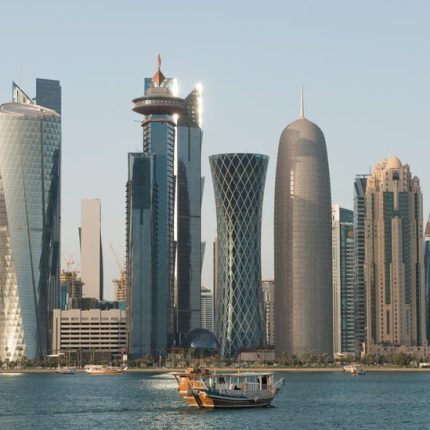 Qatar Skyline Waterfront Sticker