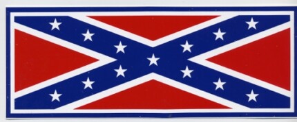 rebel flag rectangle sticker 66