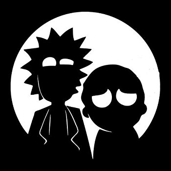 rick and morty round die cut decal 2