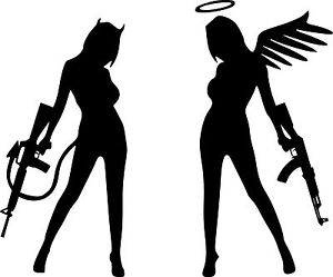 Sexy Angel Devil Girls AR15