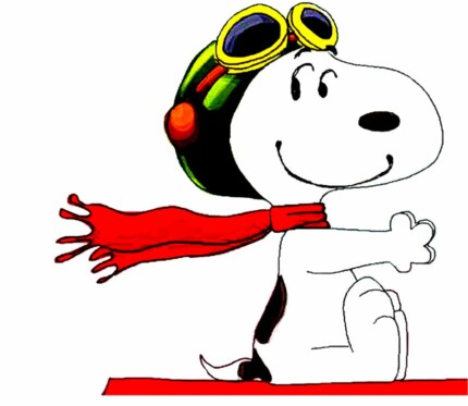 snoopy-flying-ace-peanuts-snoopy-CAR STICKER