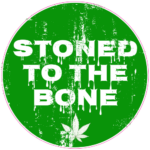 stoned to the bone weed sticker