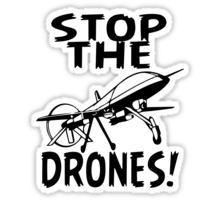 stop the drones sticker