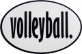 Volleyball Word OVAL Sticker