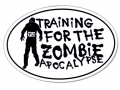 Zombie Apocalypse Traning Oval Sticker