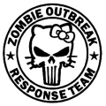 Zombie Outbreak Response Team 3 Diecut Decal