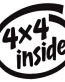 4x4 Inside Decal