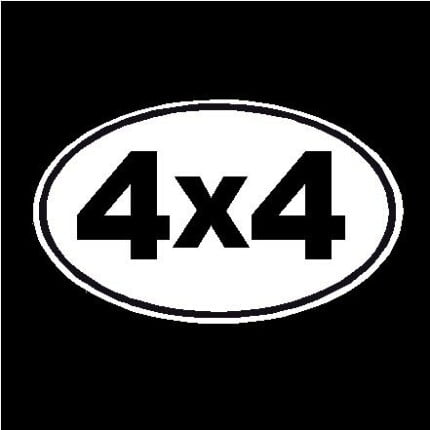 4x4 Oval Decal