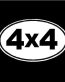 4x4 Oval Decal