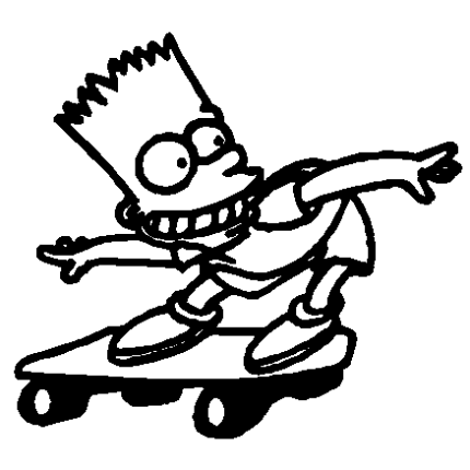 557 - Bart Skate decal
