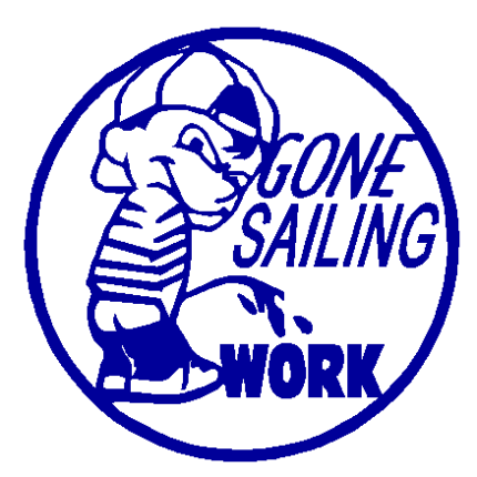 Gone Sailing vinyl decal D
