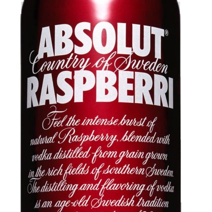 Absolut Raspberri Vodka Bottle