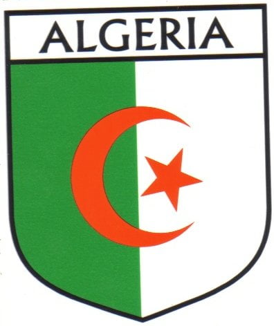 Algeria Flag Crest Decal Sticker