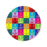 anchor round sticker