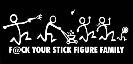 Anti Stick Family Die Cut Decal 01