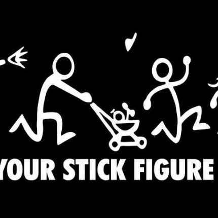 Anti Stick Family Die Cut Decal 01