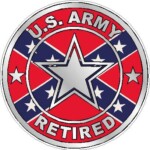 ARMY RETIRED flag rebel