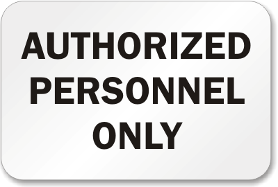 Authorized Personnel Aluminum Sign 2