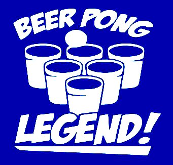 Beer Pong Legend Die Cut Decal Sticker