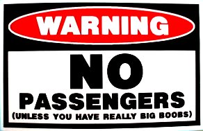 Big Boobs Funny Warning Sticker Set