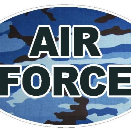 CAMO BLUE OVAL AIR FORCE DECAL