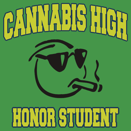 Cannabis High Honor Student Sticker