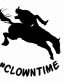 Clowntime Cowboy Die Cut Decal