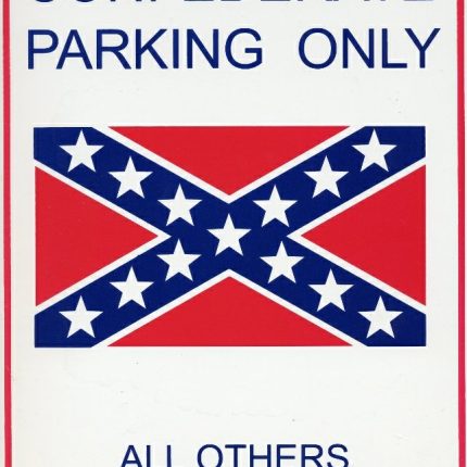 confederate parking only sticker