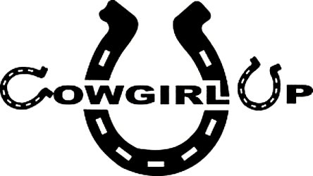 Cowgirl Up Horseshoe Sticker Decal