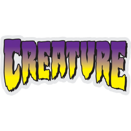 creature color 3 skateboard sticker