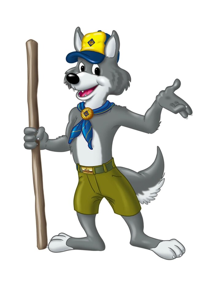 Cub Scout Wolf Mascot Sticker