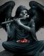 Dark angel skull sticker