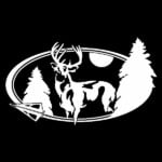 Deer Oval Diecut Decal