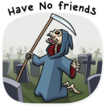 friendly death_grim reaper sticker 21