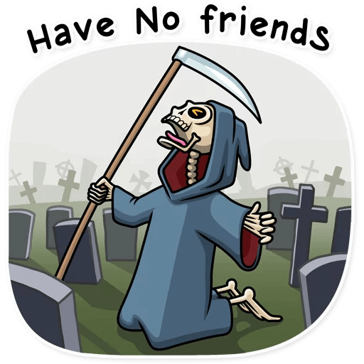 friendly death_grim reaper sticker 21