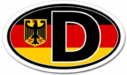 german oval sticker