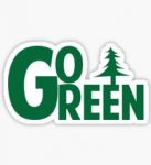 go green pine tree sticker
