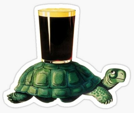 GUINNESS TURTLE FUNNY BEER STICKER