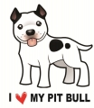 i love my pitbull cute sticker
