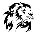 lion wall graphic die cut decal