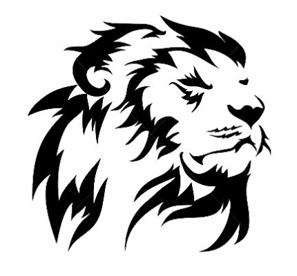 lion wall graphic die cut decal