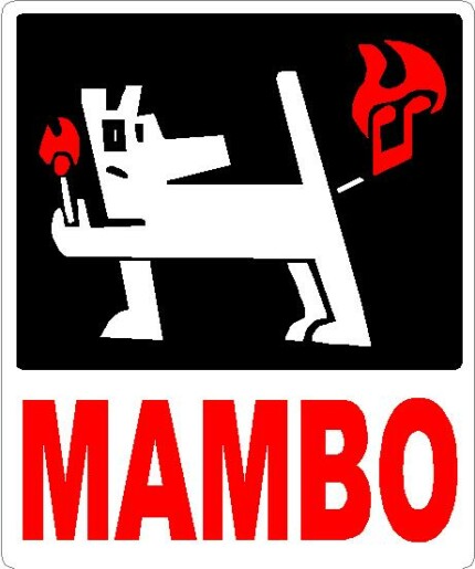 MAMBO Farting Dog Color Music Decal 2