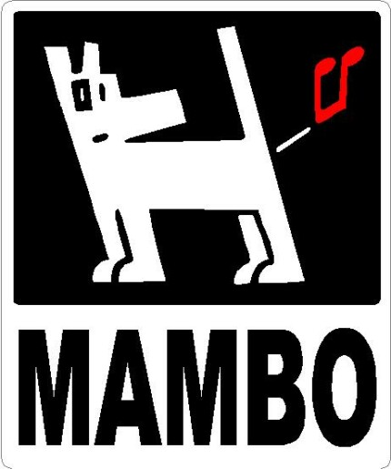 MAMBO Farting Dog Color Music Decal