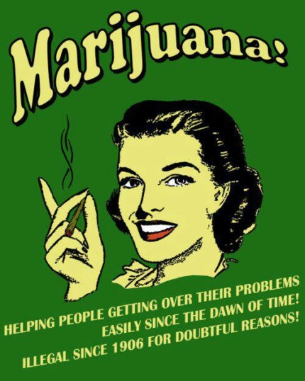 Marijuana Getting Over problems Sticker