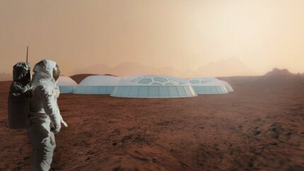Mars Habitat Rendering Sticker 2
