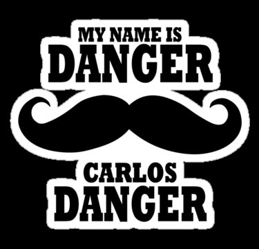 my name is carlos danger Funny Guy Sticker