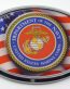 Navy Logo with USA Flag Oval Chrome Oval 3D Domed Emblem