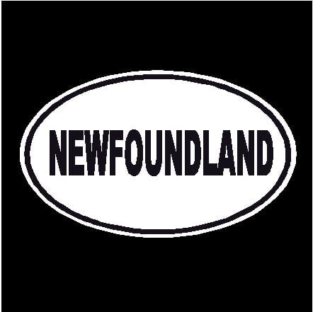 Newfoundland Oval Dog Decal