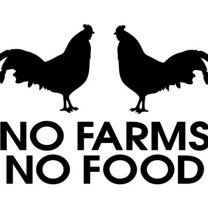 no farms no food die cut decal CHICKENS