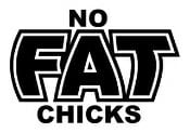 No FAT Chick 4 Diecut Vinyl Decal